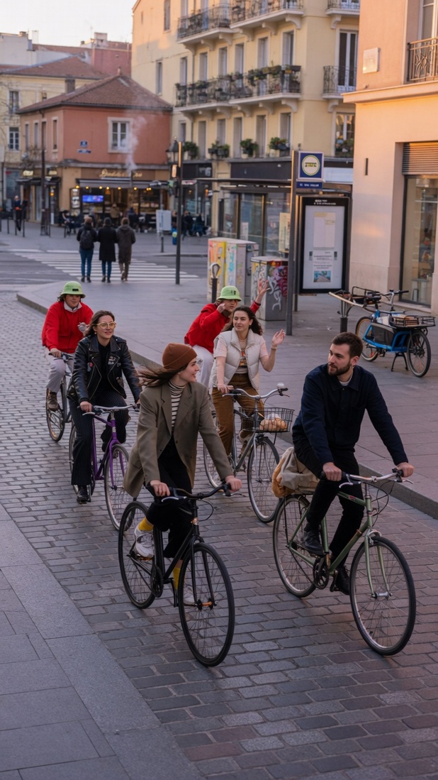 Commute cycling group ride