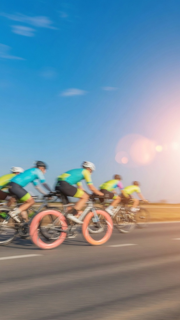 Race cycling group ride